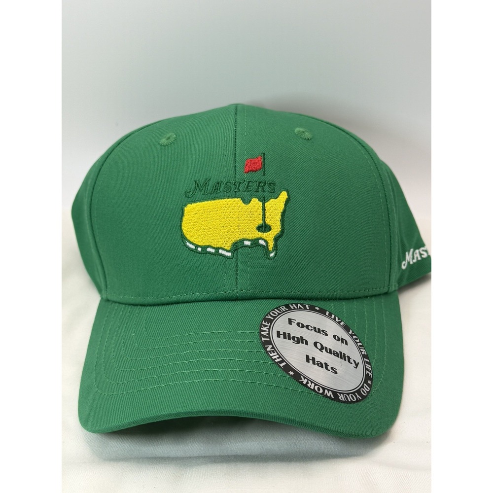 New Masters Golf Tournament Green Hat Embroidered Adjustable Size